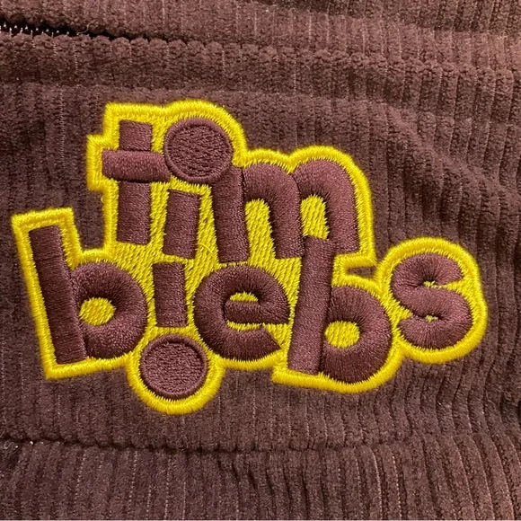 Justin Bieber x Tim Hortons Collab Tim Biebs Fanny Pack Brown Corduroy B… - Picture 8 of 16
